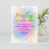 Regenboogverjaardag, , Waterverf, Regenboogfeest, Kaart (Staand voorkant)