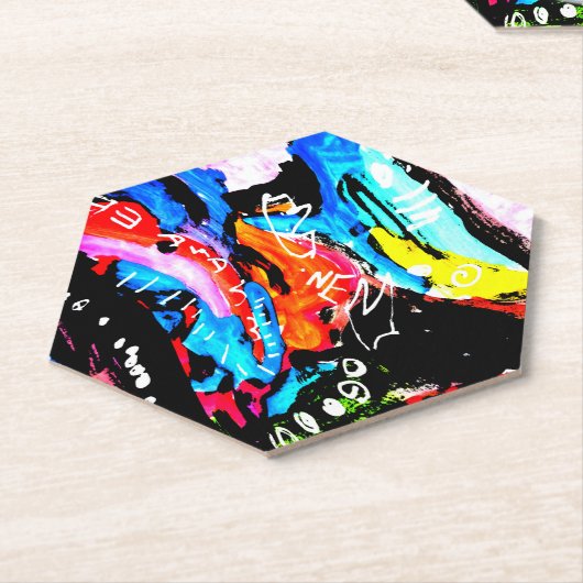 Regenboogvermengd Kartonnen Onderzetters (Schuin)