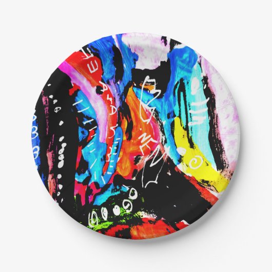 Regenboogvermengd Papieren Bordje (Voorkant)