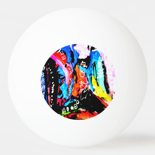 Regenboogvermengd Pingpongbal (Voorkant)