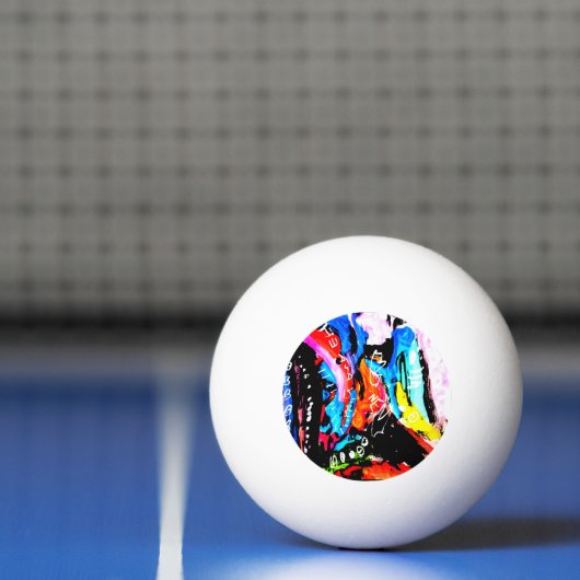 Regenboogvermengd Pingpongbal (Net)