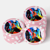 Regenboogvermengd Poker Chips (Opstapeling)