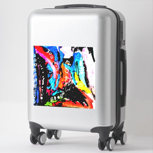 Regenboogvermengd Sticker (Koffer)
