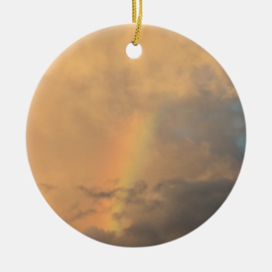 Regenboogversiering Keramisch Ornament (Voorkant)