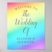 Regenboogvervaging - Persoonlijk huwelijk - Welko Poster (Voorkant)