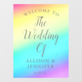  Regenboogvervaging - Persoonlijk huwelijk - Welko Raamsticker (Vel)