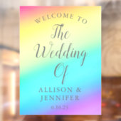  Regenboogvervaging - Persoonlijk huwelijk - Welko Raamsticker (Vel 2)