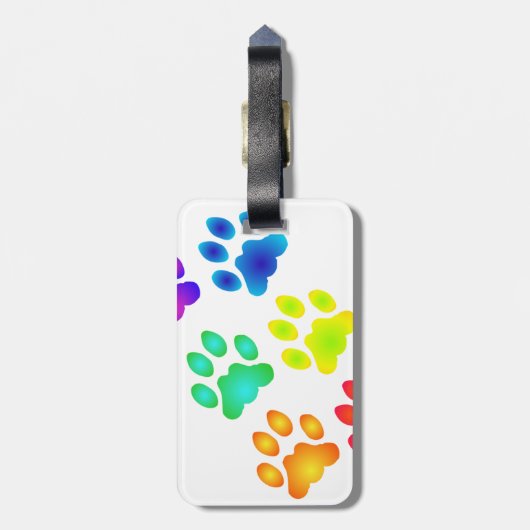 Regenboogverven Bagagelabel (Achterkant verticaal)