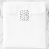 regenboogvestille sms vierkante sticker (Tas)
