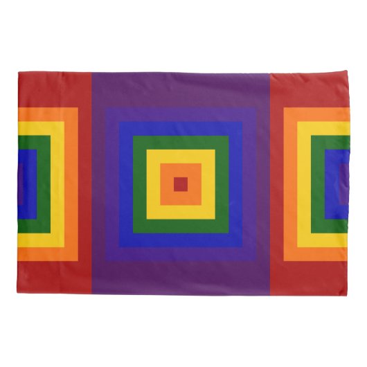 Regenboogviares Geometrisch patroon Kussensloop (Achterkant)