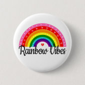 Regenboogvibes Ronde Button 5,7 Cm (Voorkant)