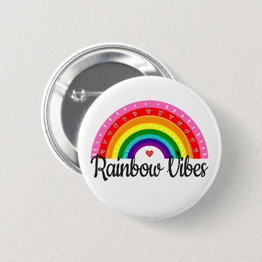 Regenboogvibes Ronde Button 5,7 Cm (Voorkant /achterkant)