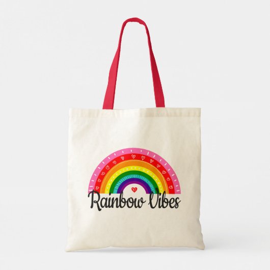 Regenboogvibes Tote Bag (Achterkant)