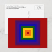 Regenboogvierkant Briefkaart (Voorkant / Achterkant)