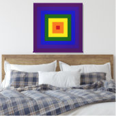 Regenboogvierkant Canvas Afdruk (Insitu (Slaapkamer))
