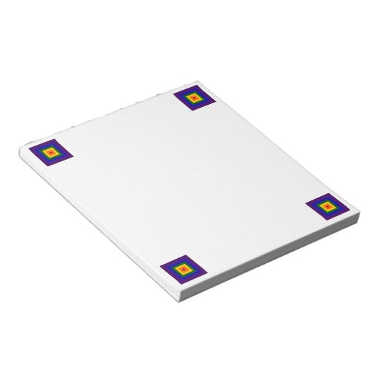 Regenboogvierkant Notitieblok (Schuin)