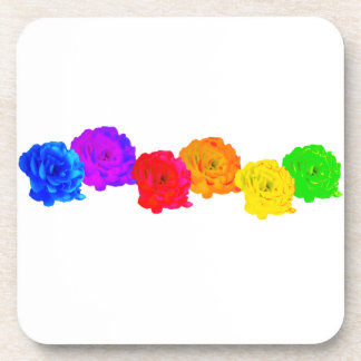 Regenboogvierkant Rozen Bier Onderzetter