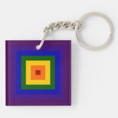 Regenboogvierkant Sleutelhanger (Achterkant)