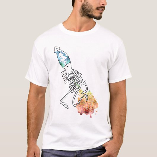 Regenboogvierkant T-shirt (Voorkant)