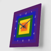 Regenboogvierkant Vierkante Klok (Hoek)