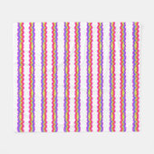 Regenboogvierkante streep fleece deken (Voorkant (Horizontaal))