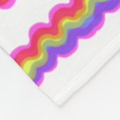Regenboogvierkante streep fleece deken (Hoek)