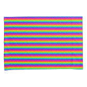 Regenboogvierkanten Kussensloop (Voorkant-Rechts)