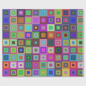 regenboogvierkanten voor het verpakken van papier (Vlak)