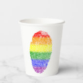 Regenboogvingerafdruk Papieren Bekers (Achterkant)