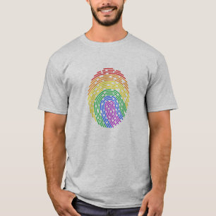 Regenboogvingerafdruk T-shirt