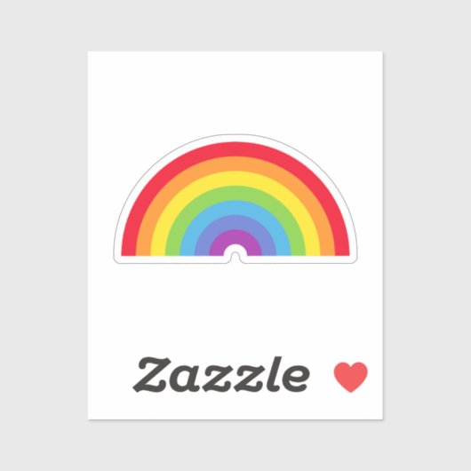 RegenboogvinylSticker, op maat gesneden Sticker (Vel)