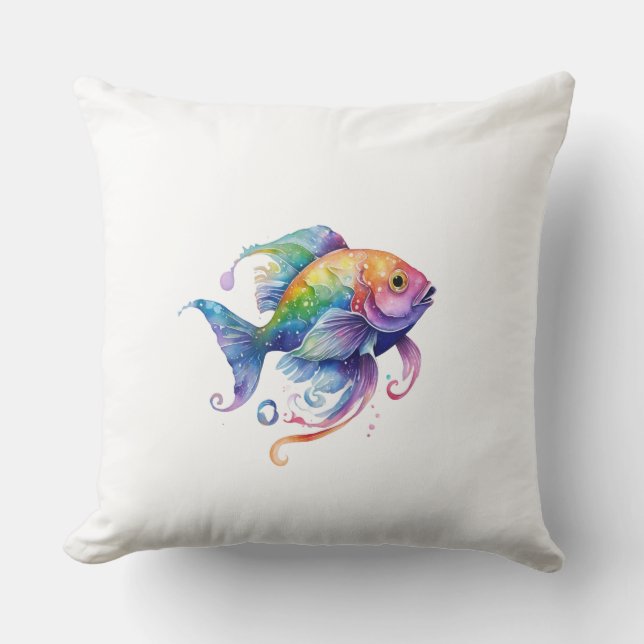 Regenboogvis 1 Groot Kussen (Voorkant)