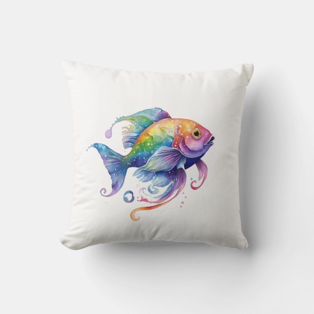 Regenboogvis 1 Klein Kussen (Voorkant)