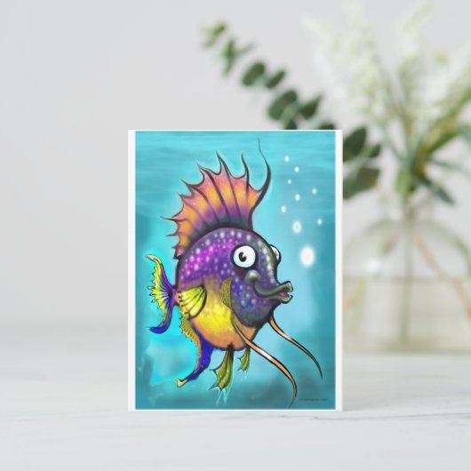 Regenboogvis Briefkaart (Staand voorkant)