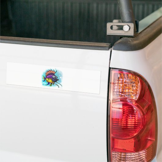 Regenboogvis Bumpersticker (Op Truck)