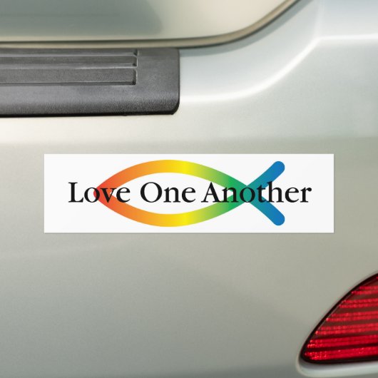 Regenboogvis Bumpersticker (Op auto)