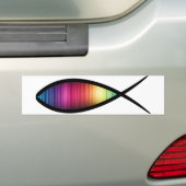 Regenboogvis Bumpersticker (Op auto)