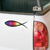 Regenboogvis Bumpersticker (Op Truck)