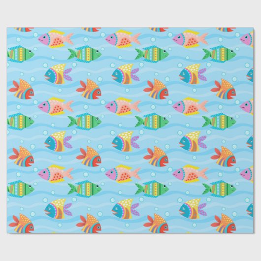 Regenboogvis Cadeaupapier (Vlak)