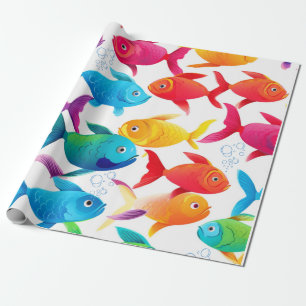 Regenboogvis Frenzy Cadeaupapier
