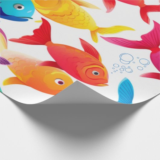 Regenboogvis Frenzy Cadeaupapier (Hoek)