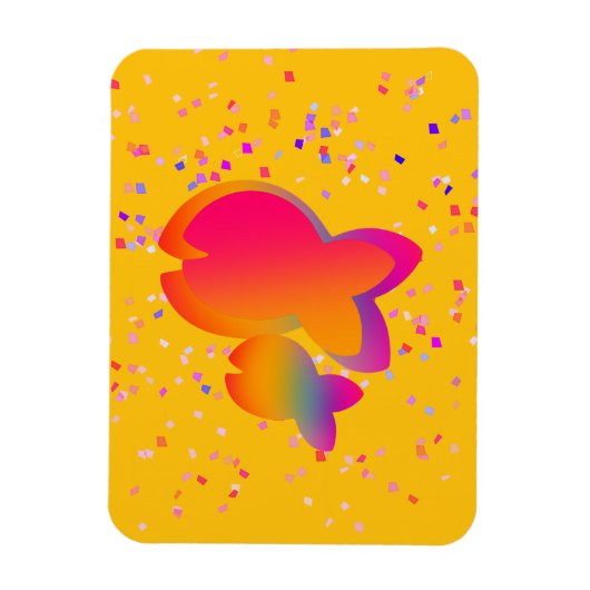 Regenboogvis geel magneet (Verticaal)