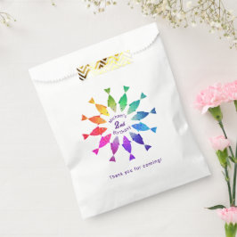 Regenboogvis in oceaan schattig kleurrijk patroon bedankzakje