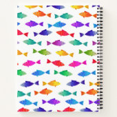Regenboogvis in oceaan schattig kleurrijk patroon notitieboek (Achterkant)