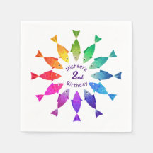 Regenboogvis in oceaan schattig kleurrijk patroon