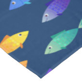 Regenboogvis in oceaan schattig kleurrijk patroon tafelkleed (Gekanteld)