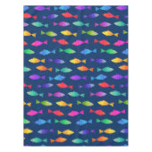 Regenboogvis in oceaan schattig kleurrijk patroon tafelkleed (Voorkant)
