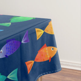 Regenboogvis in oceaan schattig kleurrijk patroon tafelkleed