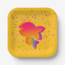 Regenboogvis Kinder Gele Verjaardag