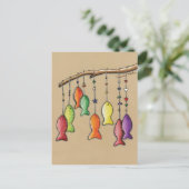 Regenboogvis op het Briefkaart van haken (Staand voorkant)